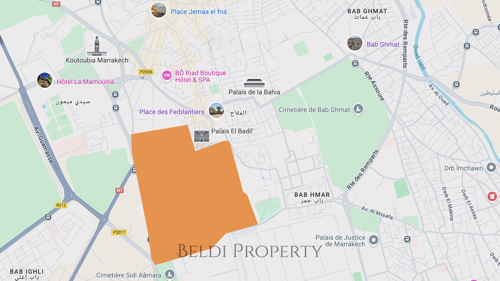 Terrain à vendre pour construction d’un grand riad à Marrakech – La Kasbah - 1